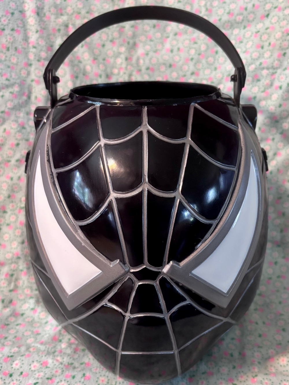 SPIDER-MAN 3 Movie VENOM Black Costume Plastic Halloween Bucket/Pail 2007 RARE